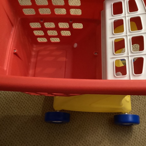 Little tikes shopping cart great condition as shown red yellow - Picture 1 of 6